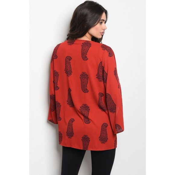 💎HP💎New Red/Navy Kimono - Picture 3 of 3